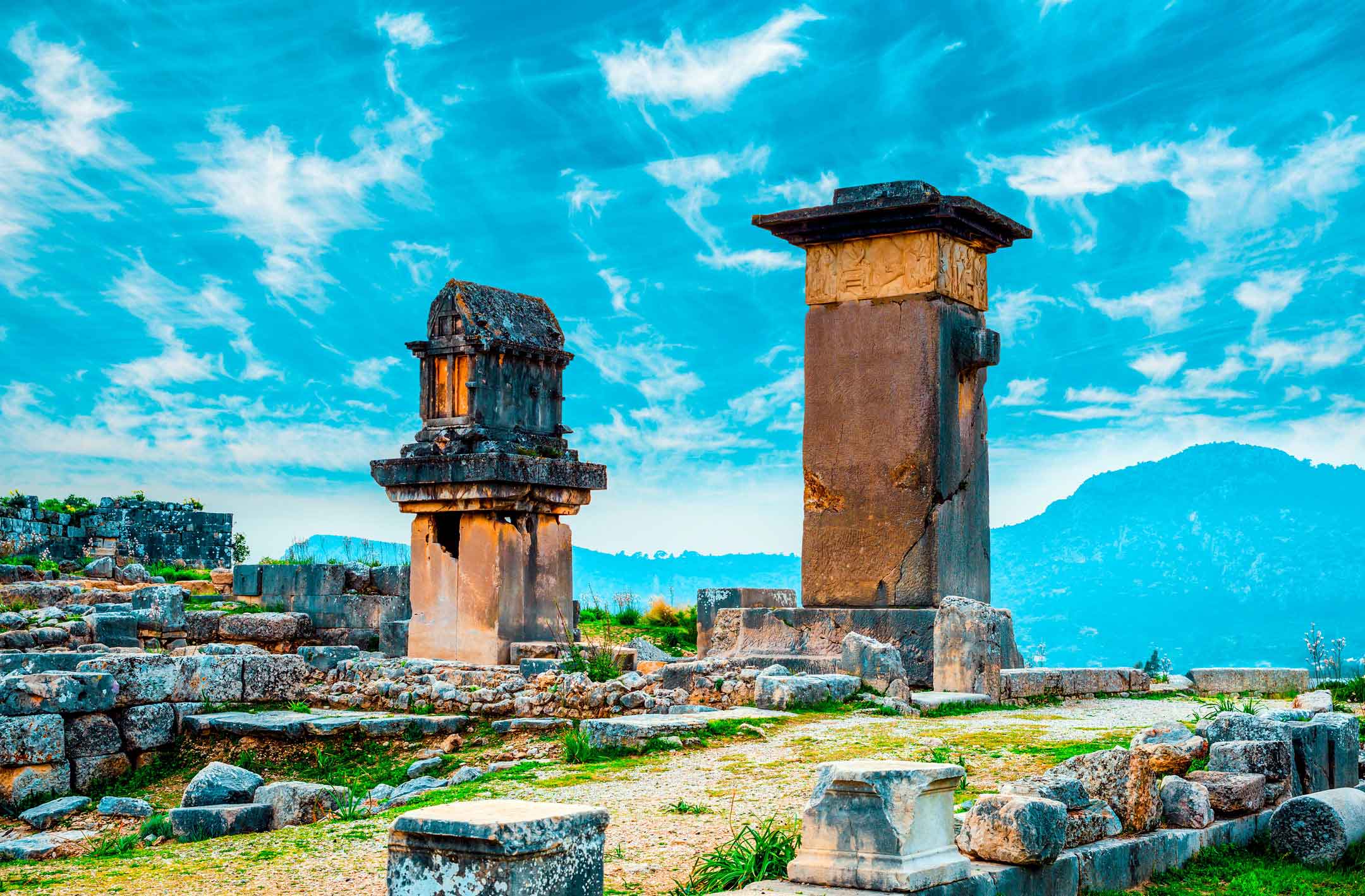 Xhantos şehti kalıntıları, Antalya Muğla 