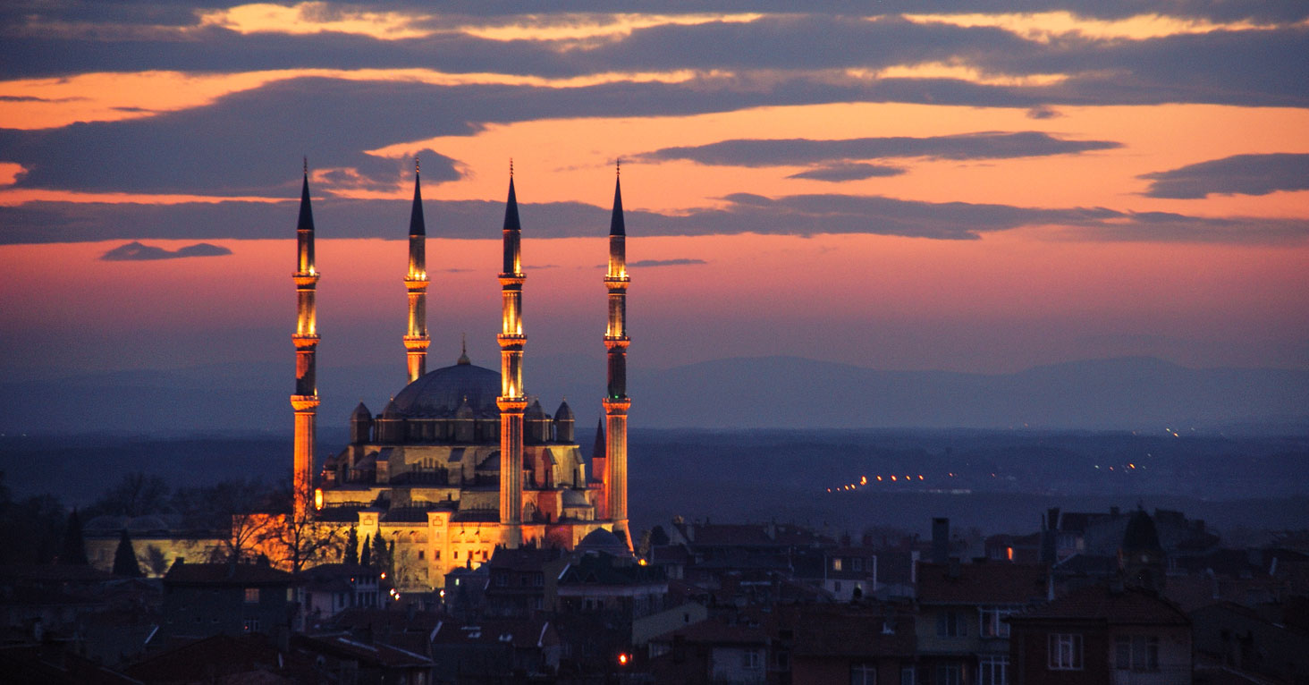 Selimiye Camii ve Edrine Manzarsı Akşam