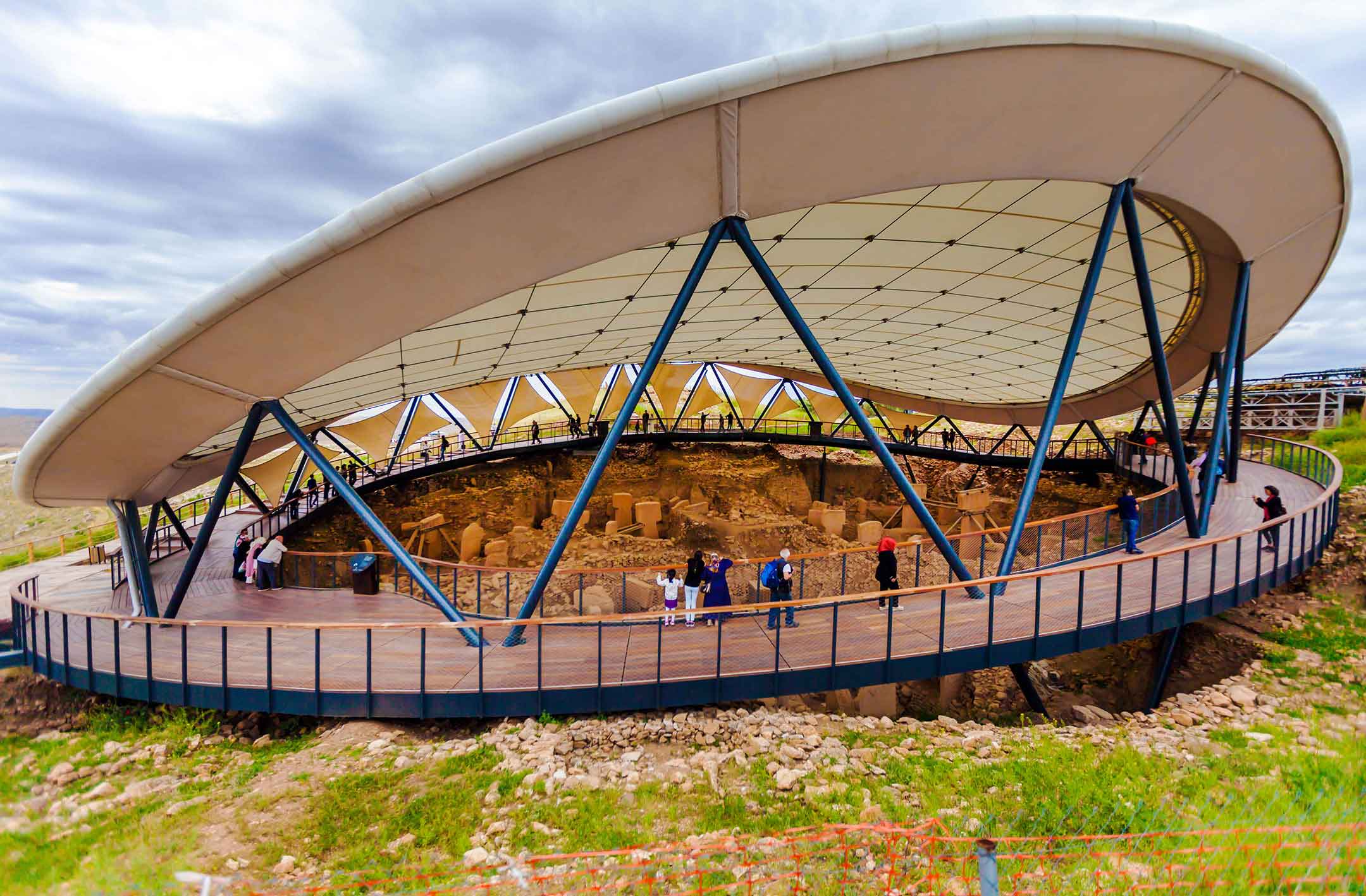 Göbeklitepe Arkeolojik Alanı ve  Turistler Türkiye 2019