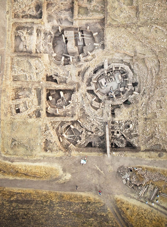 Göbeklitepe Arkeolojik Gökyüzünden Şeması Şanlıurffa Türkiye